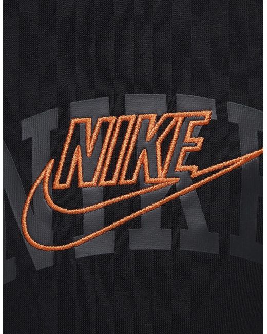 Nike Black Hoodie Club Fleece Pullover Long Sleeve Hooded Jumper Sports Gym Top for men