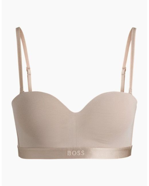 Boss Natural Bea Cotton Modal Padded Triangle Bra, Light