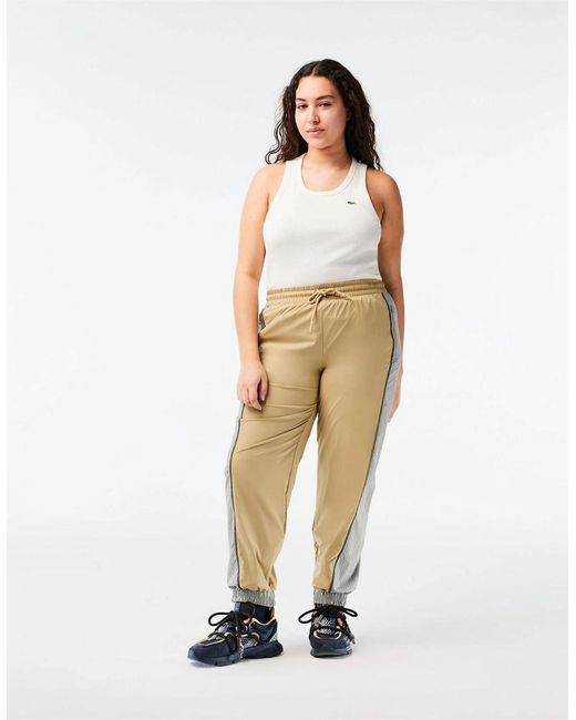 Lacoste Natural Color Block Patterned Track Pants