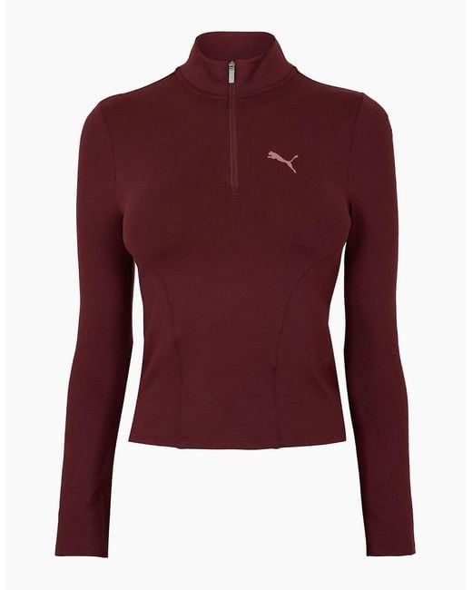PUMA Purple Reg Length Half Zip Fleece