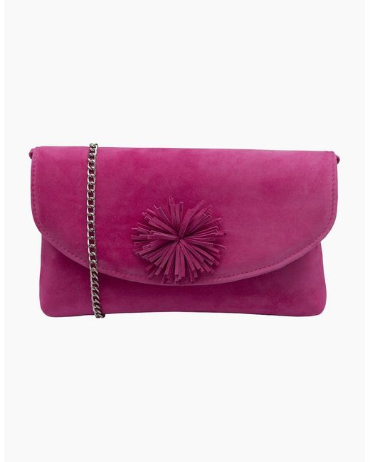 Lotus Purple Rose Clutch Bag