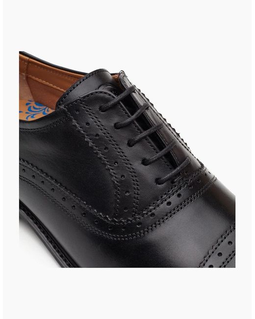 Base London Black London Ascot Oxford Leather Oxford Shoes for men
