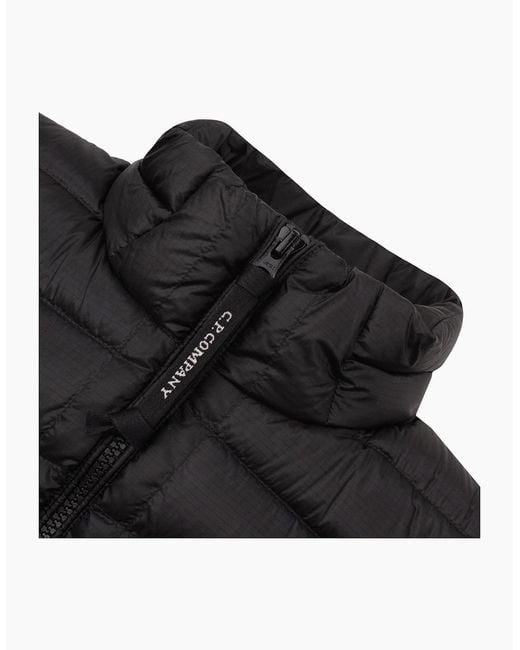C P Company Black D.D. Shell Down Lens Gilet 999 for men
