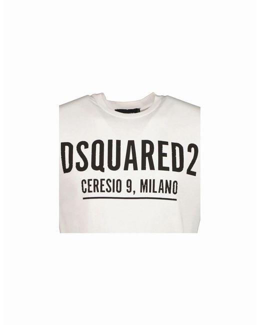 DSquared² White Ceresio 9 Milano T-Shirt for men