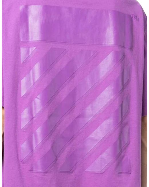Off-White c/o Virgil Abloh Purple Off Diag Oversized T Shirt for men
