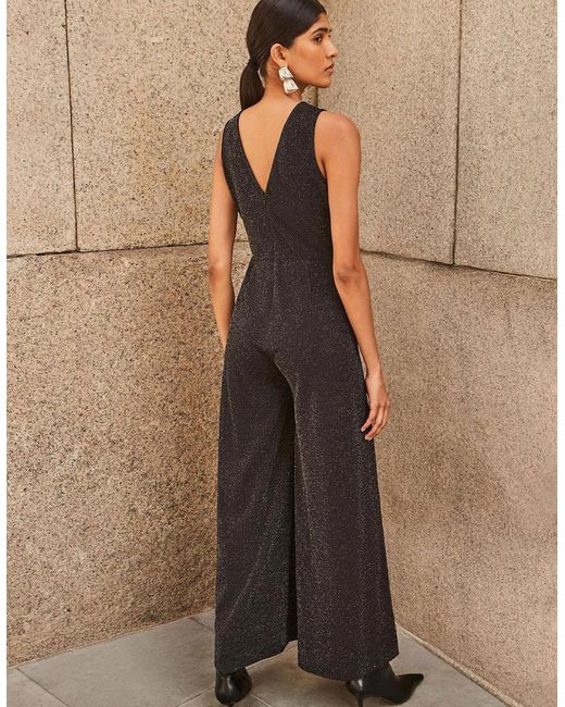 Ro&zo Natural Petite Indy Sparkle Ponte Jumpsuit