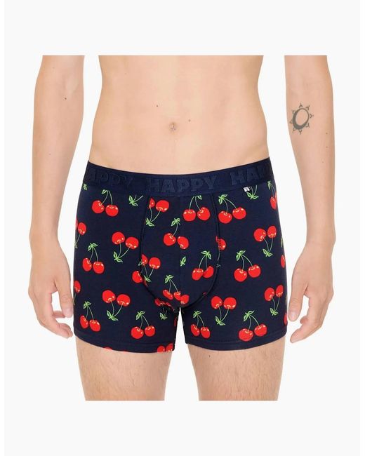 Happy Socks Blue Cherries Boxer Trunk for men