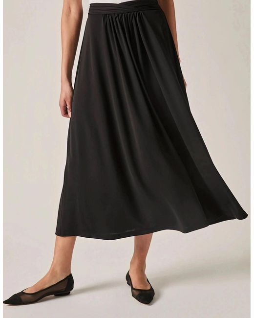 James Lakeland Black Jersey Midi Skirt