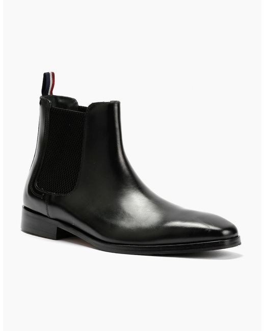 Ben Sherman Black Kendrick Leather Boots for men