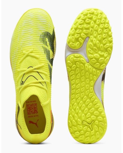 PUMA Yellow Future 8 Match Astro Turf Football Boots for men