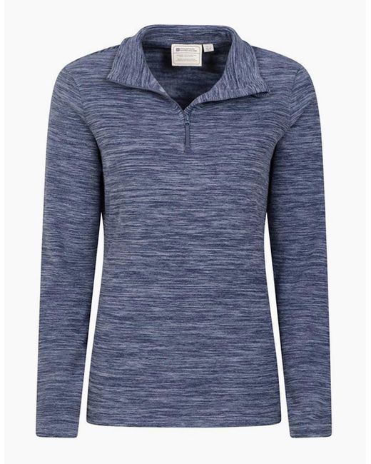 Mountain Warehouse Blue Ladies Snowdon Melange Fleece Top