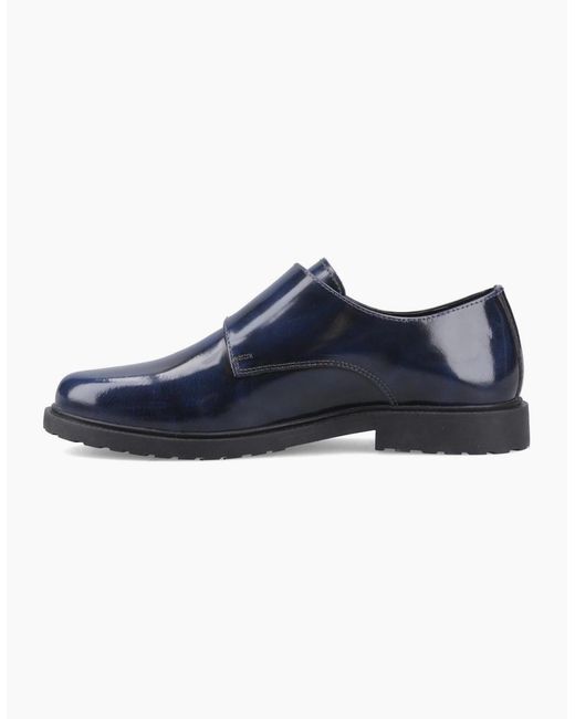 Hush Puppies Blue Verity Hi-Shine Monk Shoes