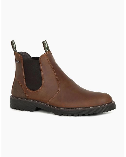 Barbour Brown Patton Chelsea Boots for men