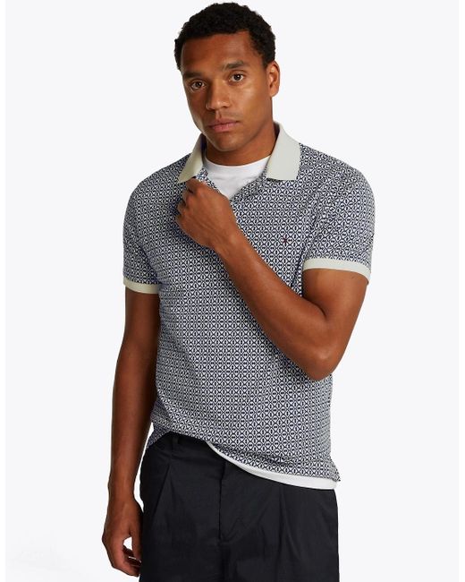 Tommy Hilfiger Gray Interlock Regular Fit Polo Shirt for men