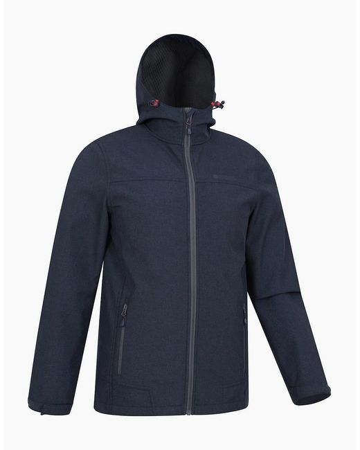 Mountain Warehouse Blue Reykjavik Softshell Windproof Jacket for men