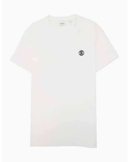 Burberry White Monogram Motif Cotton T-Shirt for men