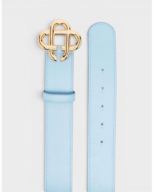 Casablanca Blue Cc Logo Buckle Belt Light