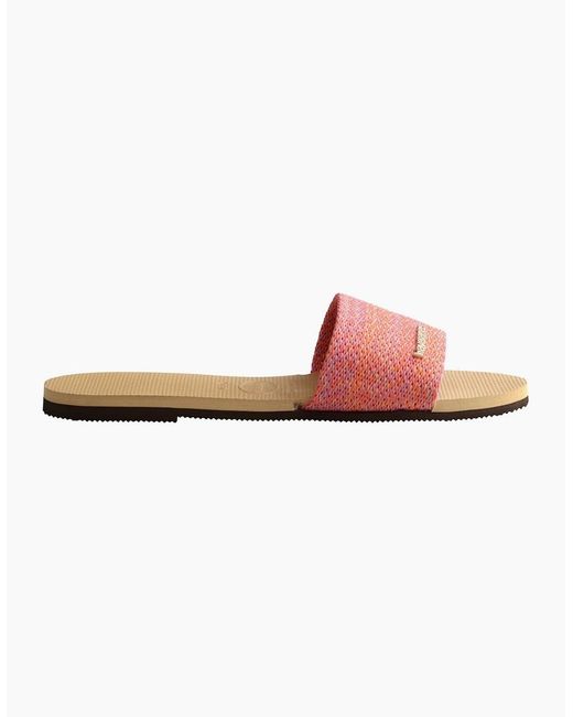 Havaianas Pink Hav. You Malta Golden 37 38 Flip Flops
