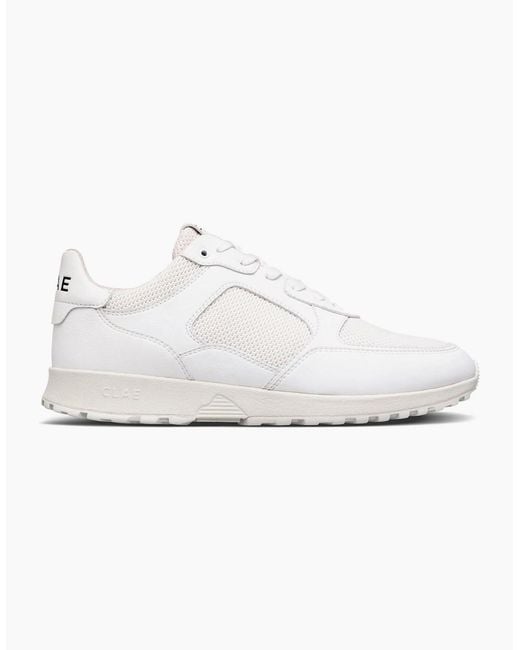 CLAE White Adults Low Top Trainers for men