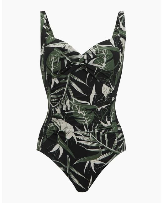 Regatta Black Ladies Sakari Tropical Tummy Control One Piece Swimsuit