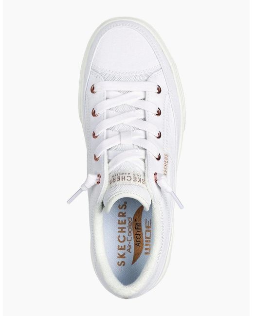 Skechers White Arch Fit Arcade