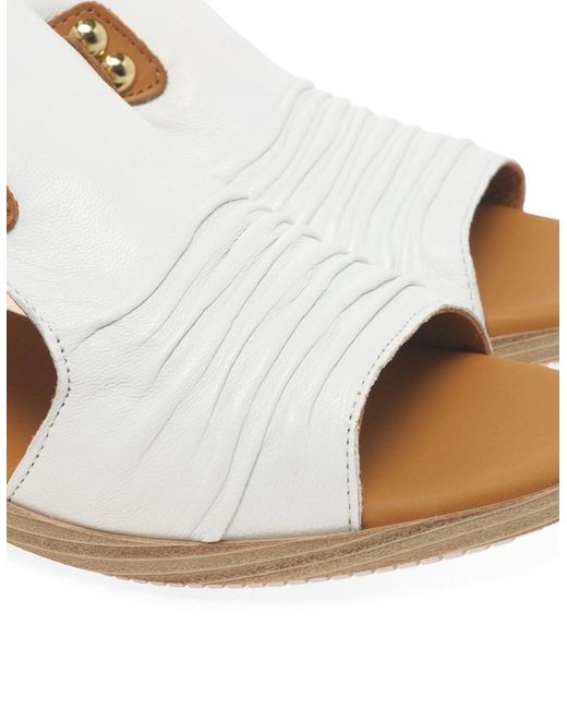 Paula Urban White Coastal Buckle Fastening Sandals