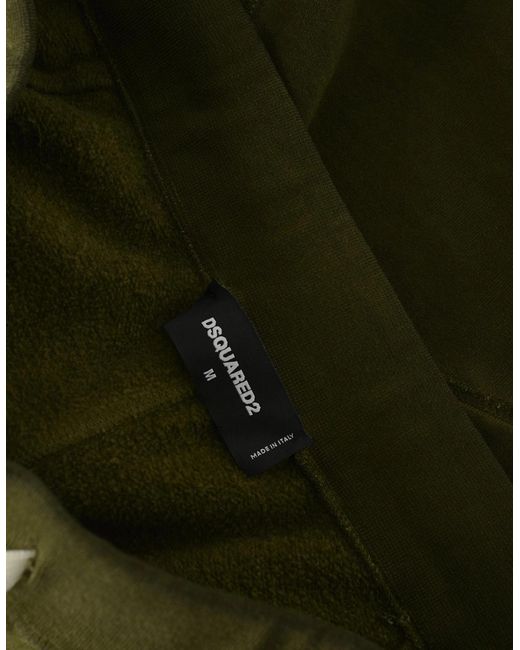 DSquared² Green Long Arnold Drawstring Shorts for men