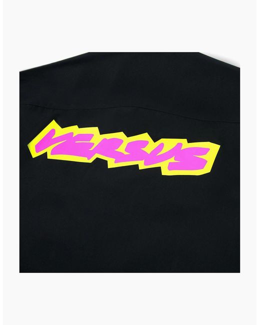 Versus  Blue Versace Versus Logo L/S Shirt for men