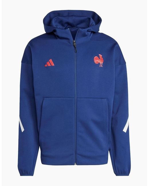 Adidas Blue Trvl Fz H M Tracksuit Top for men