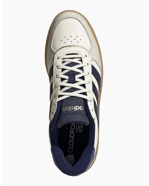 Adidas Blue Breaknet Low Top Lace-Up Sneakers