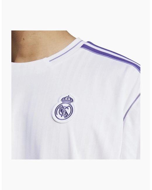 Adidas White Real Madrid Icon T-Shirt Adults for men