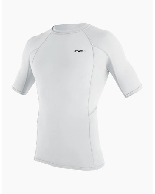 O'neill Sportswear White Basic Skins Short Sleeve Rash Guard for men