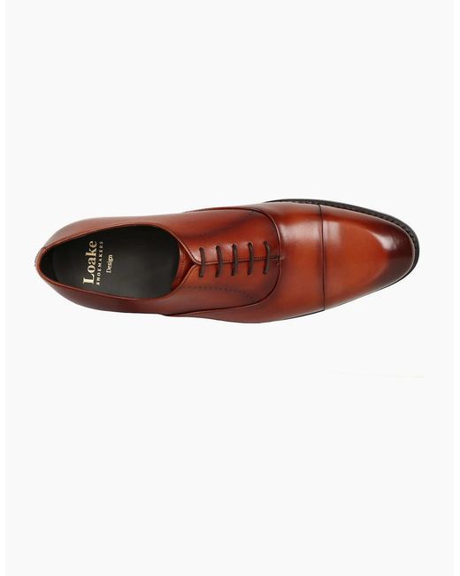 Loake Brown Phoenix Formal Toe Cap Shoes for men