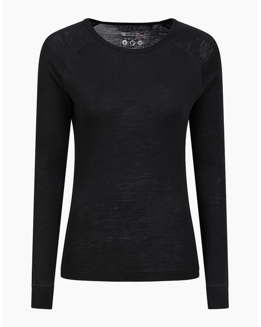 Mountain Warehouse Black Ladies Merino Ii Thermal Top
