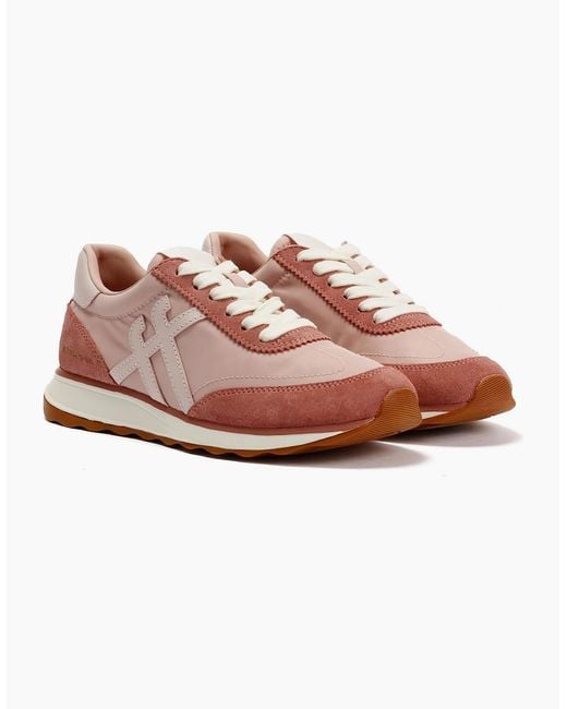 Fitflop Pink Retro-Q X Pantone Suede Trainers