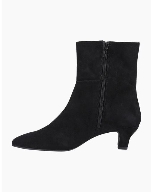 Hush Puppies Black Nahla Heel Leather Heeled Ankle Boots