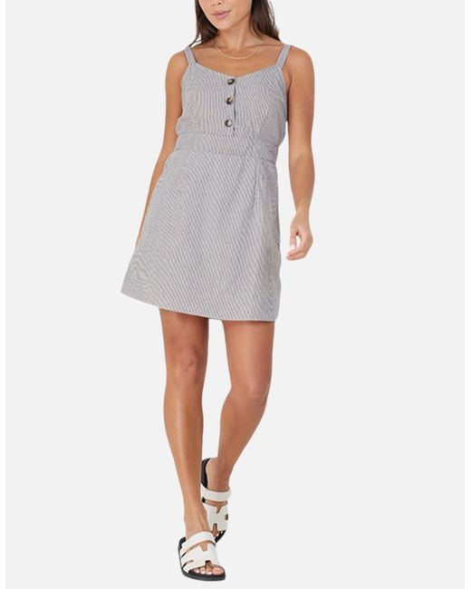 Brave Soul White Melinda Mini Dress Sleeveless Ladies Casual Summer Short Dress