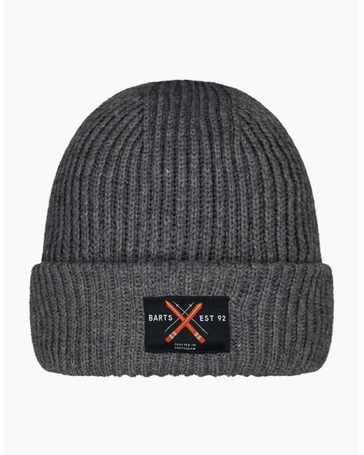 Barts Gray Luuke Cuffed Knitted Fleece Lined Beanie for men