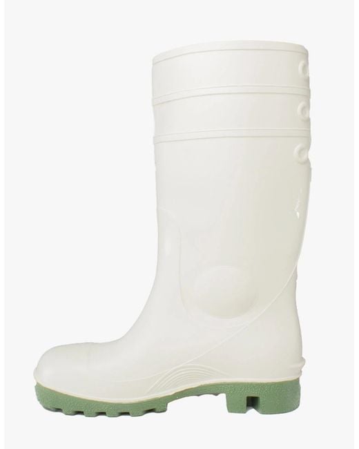 Dunlop White Protomastor Full Safety Wellington Boots for men
