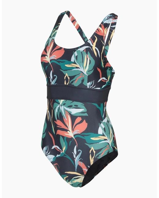 Mountain Warehouse Blue Ladies Yamba Flowers One Piece Swimsuit