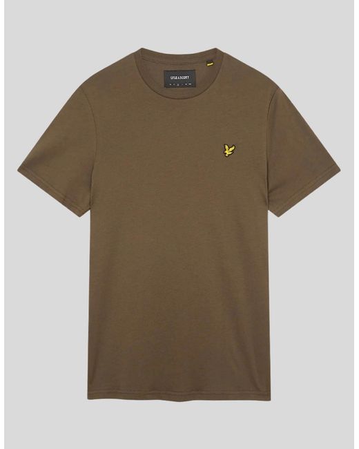 Lyle & Scott Green Cotton Crew Neck T-Shirt for men