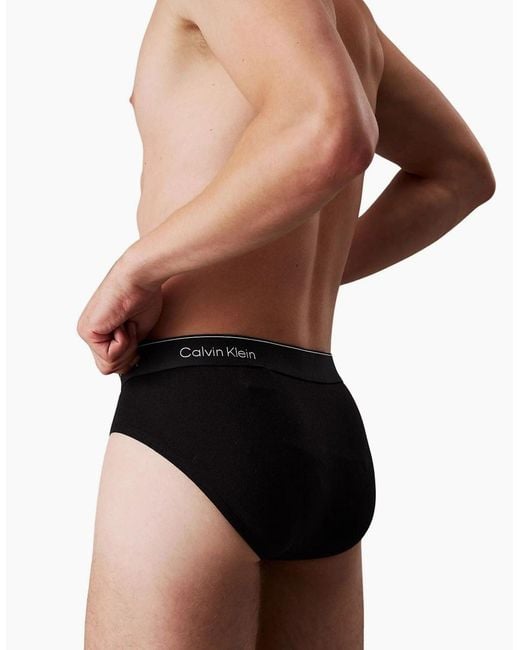 Calvin Klein White 3-Pack Icon Cotton Stretch Briefs for men