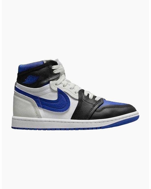 Nike Blue Ladies Air Jordan 1 Leather Trainers