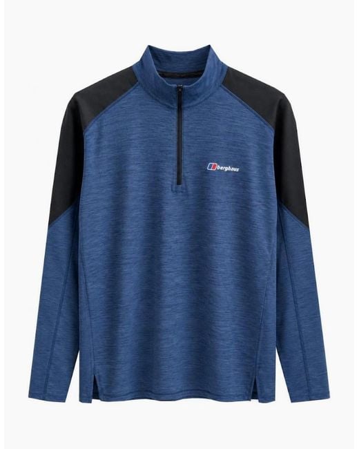Berghaus Blue Dark/ Farndale Long Sleeved Tech T-Shirt for men