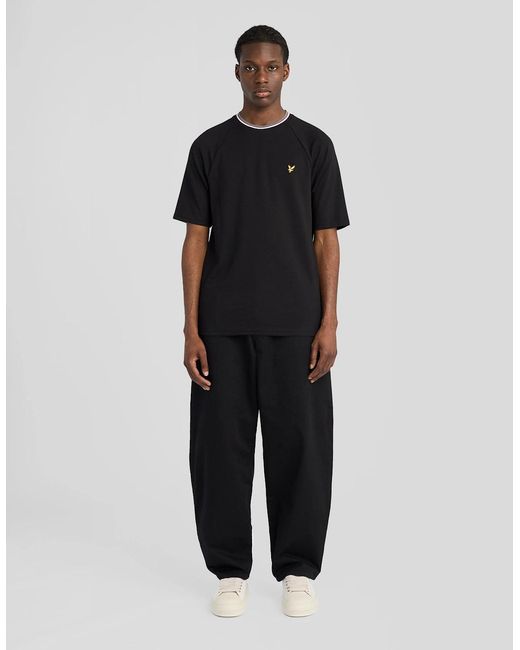 Lyle & Scott Black Tipped Track T-Shirt for men