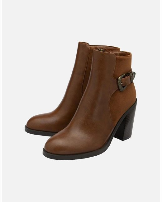 Lotus Brown Eva Ankle Boots