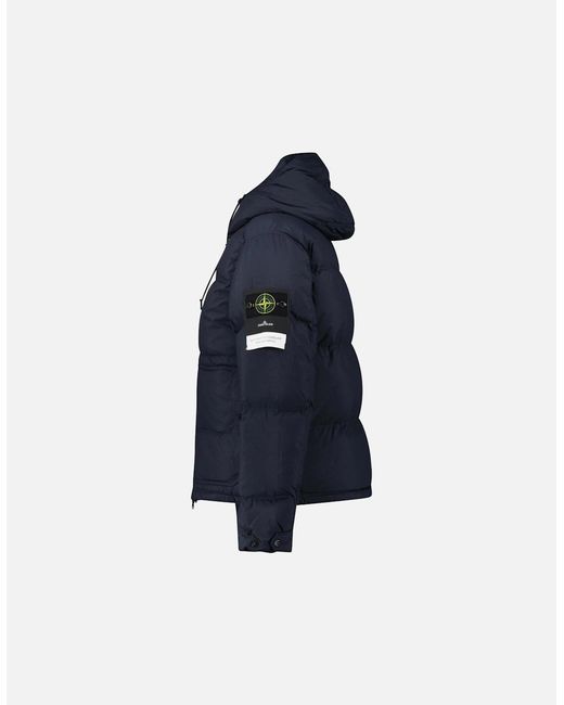 Stone Island Blue Down Matte Ripstop Cordura Advanced Fabric Parka for men