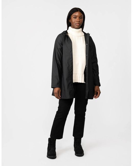 Rains Black A-Line Jacket