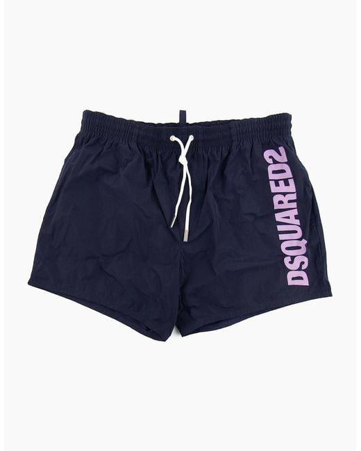 DSquared² Blue Dsquared Side Leg Short for men