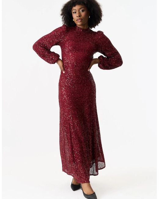 what shoe color goes with burgundy dress Burgundy Rhinestone Drape Midi Dress – self-portrait-US main image 0